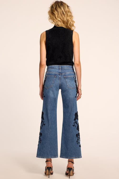 Lea Beaded Cropped Jean view 4