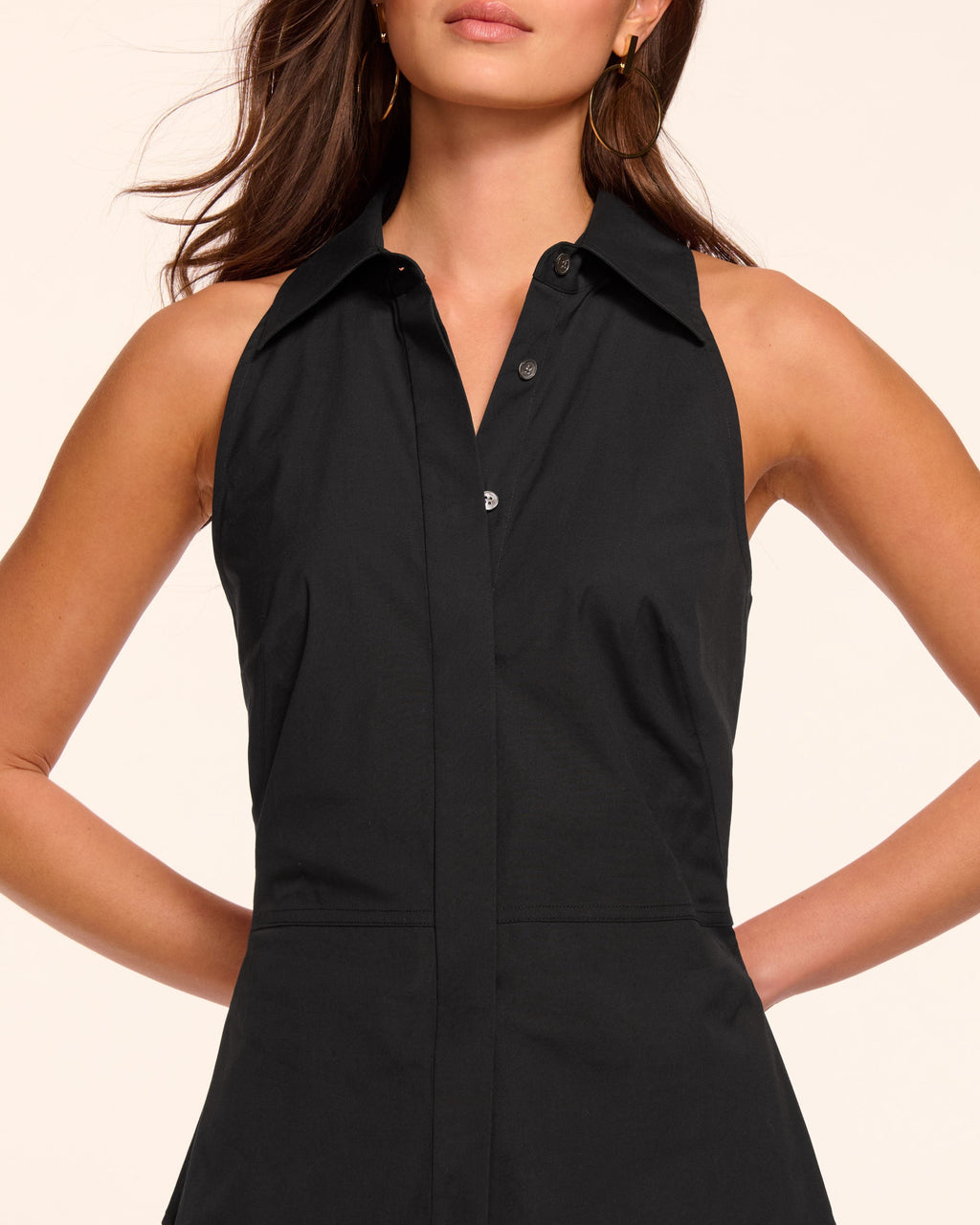 Ramy Brook inessa Cotton Poplin Sleeveless Top in Black