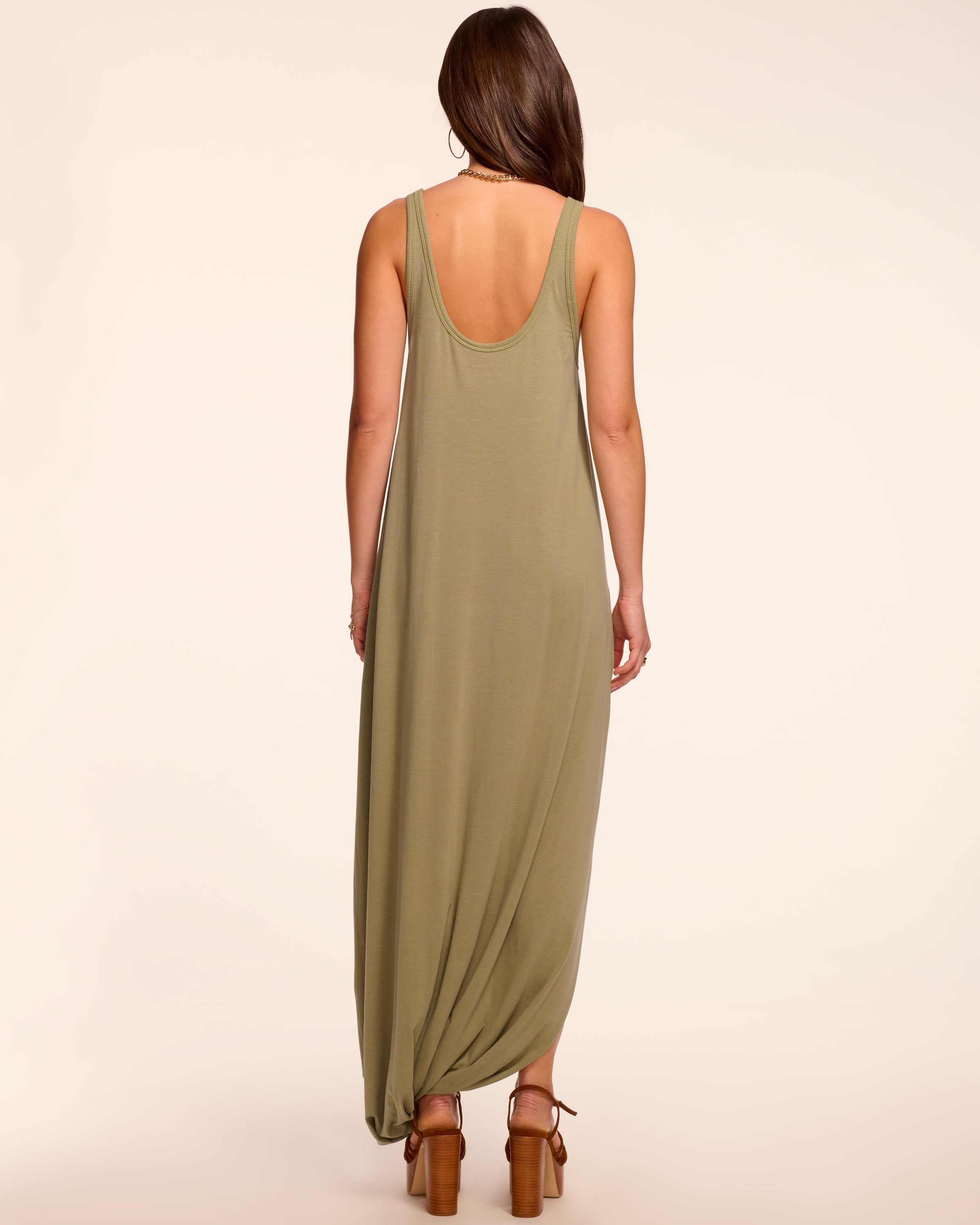 Ellison Knit Scoop Neck Midi Dress in safari | Ramy Brook