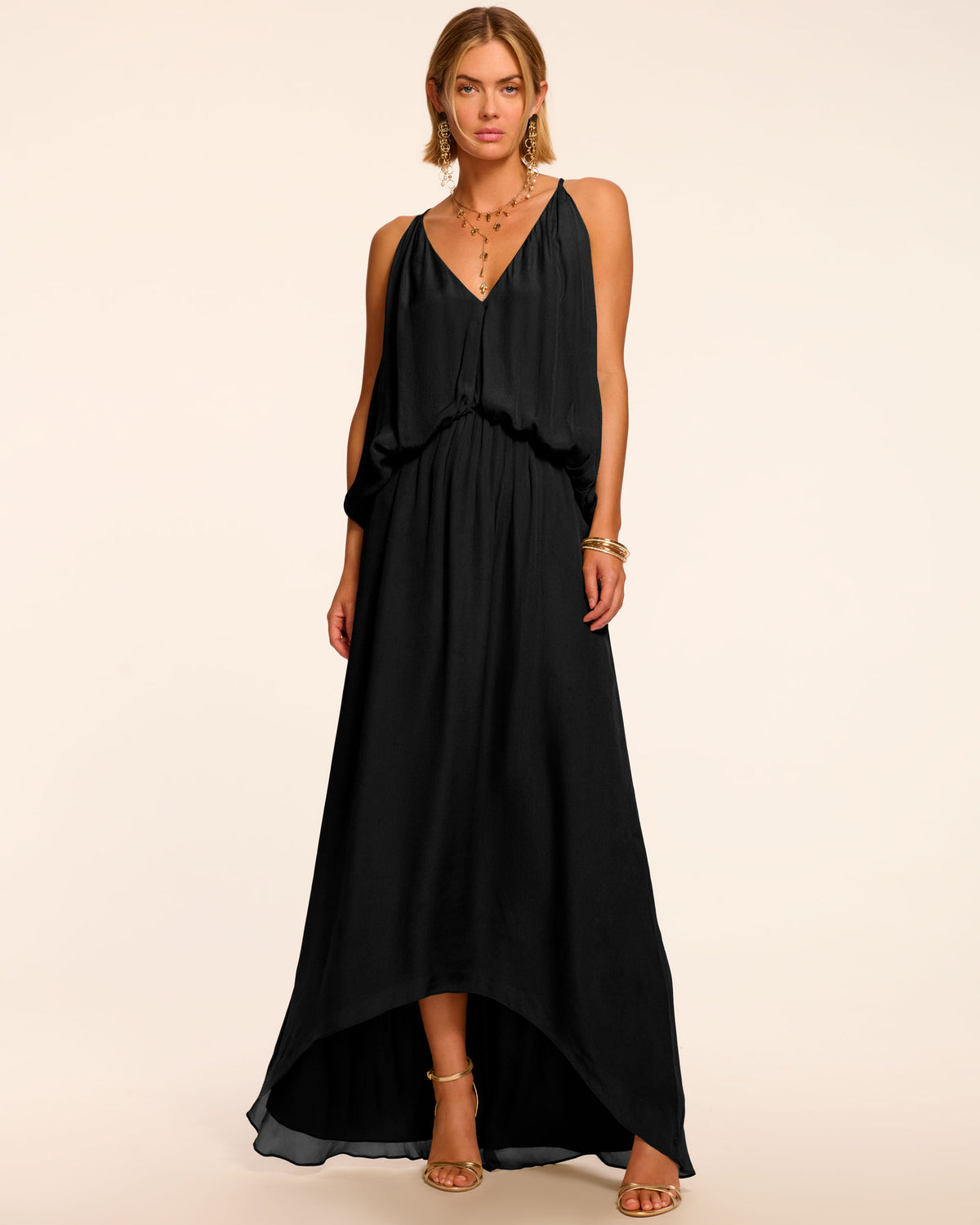 Ambar Draped V-Neck Maxi Dress view 1