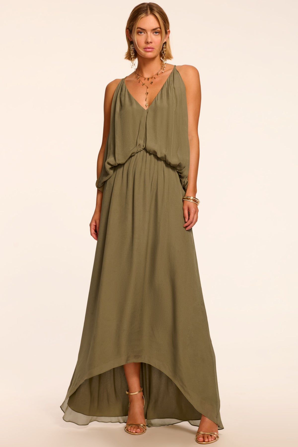 Ambar Draped V-Neck Maxi Dress view 1