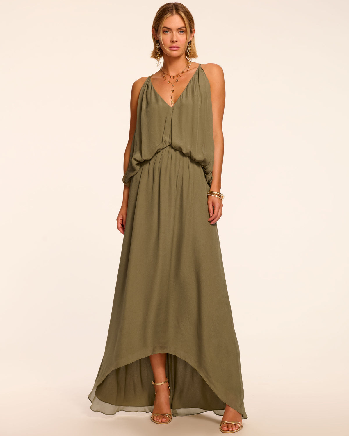 Ambar Draped V-Neck Maxi Dress view 1