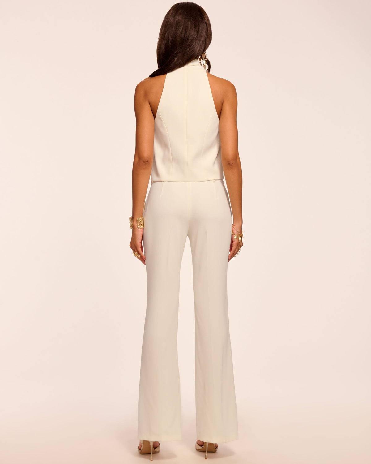 Orian Tailored Flare Pant in ivory | Ramy Brook