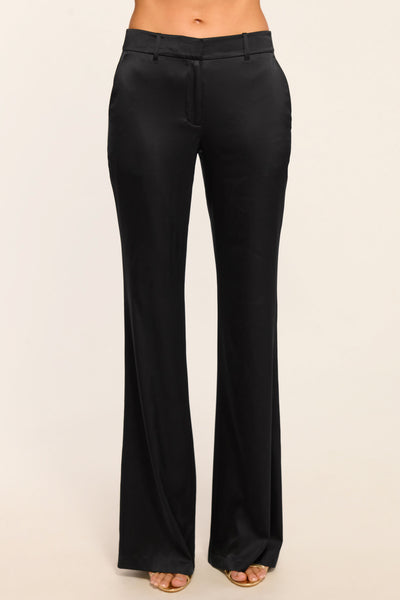 Vivienne Silk Flare Pant in black | Ramy Brook