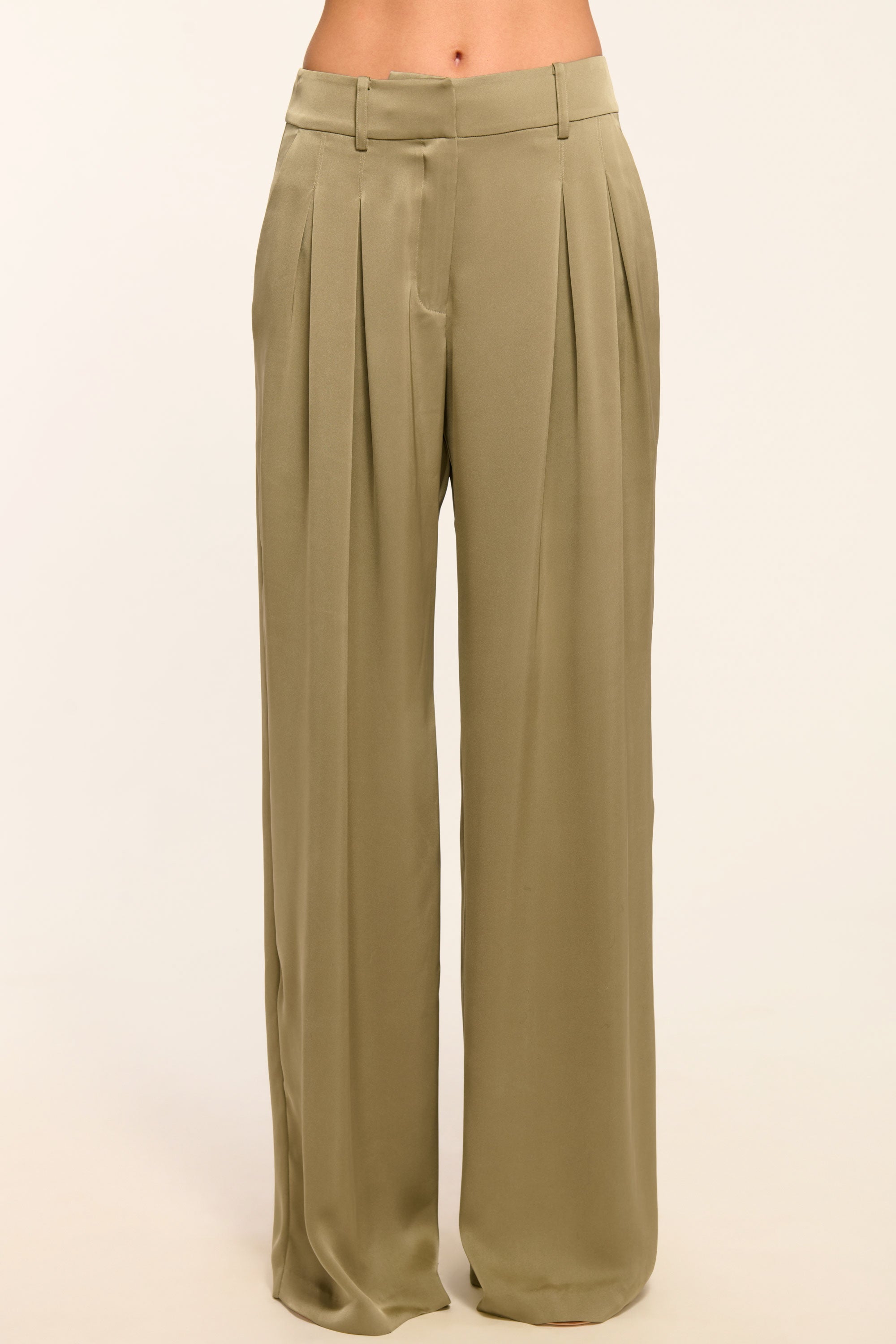 Oscar Pleated Wide Leg Pant in safari | Ramy Brook