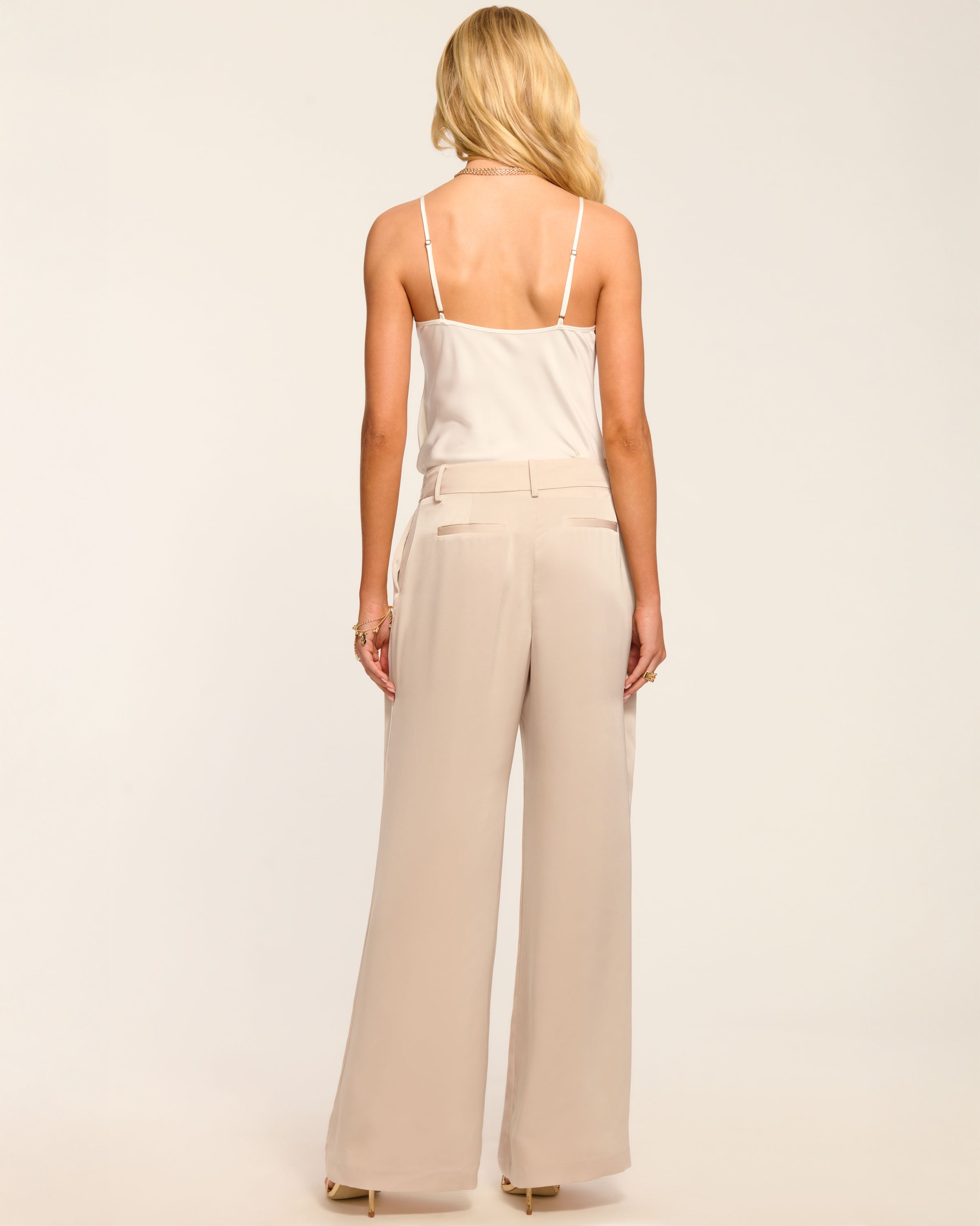 Oscar Pleated Wide Leg Pant in sandstone | Ramy Brook