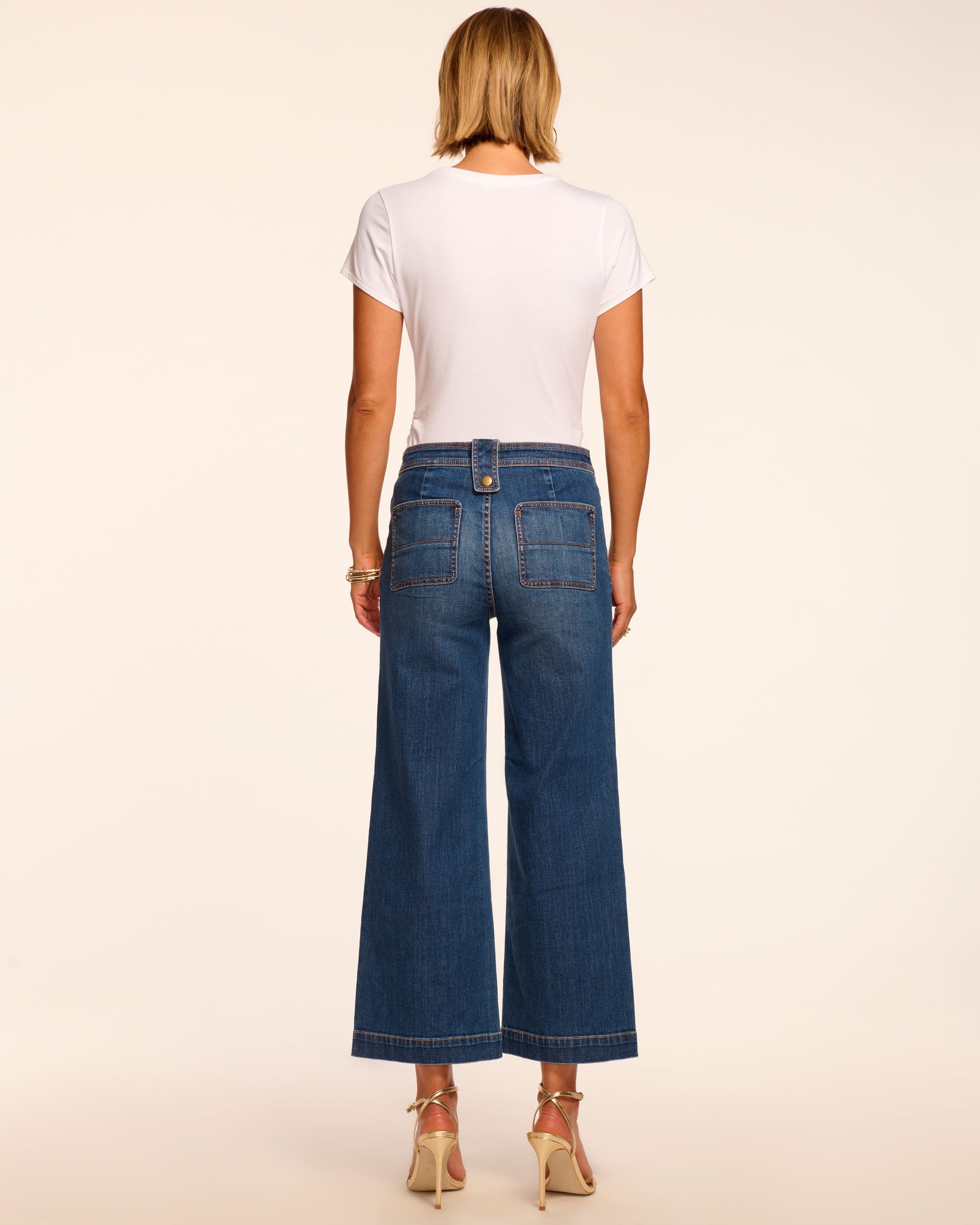 Gemma Mid-Rise Cropped Jean in medium wash | Ramy Brook