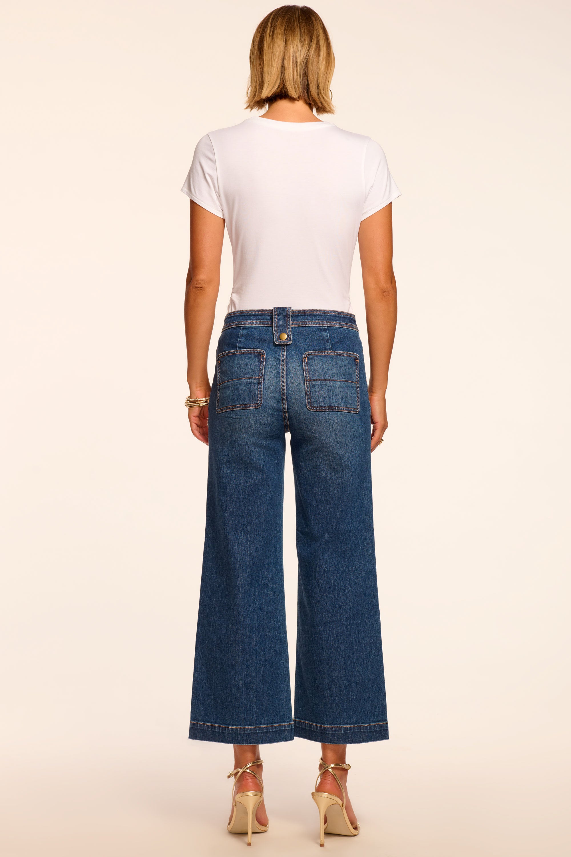 Gemma Mid-Rise Cropped Jean in medium wash | Ramy Brook