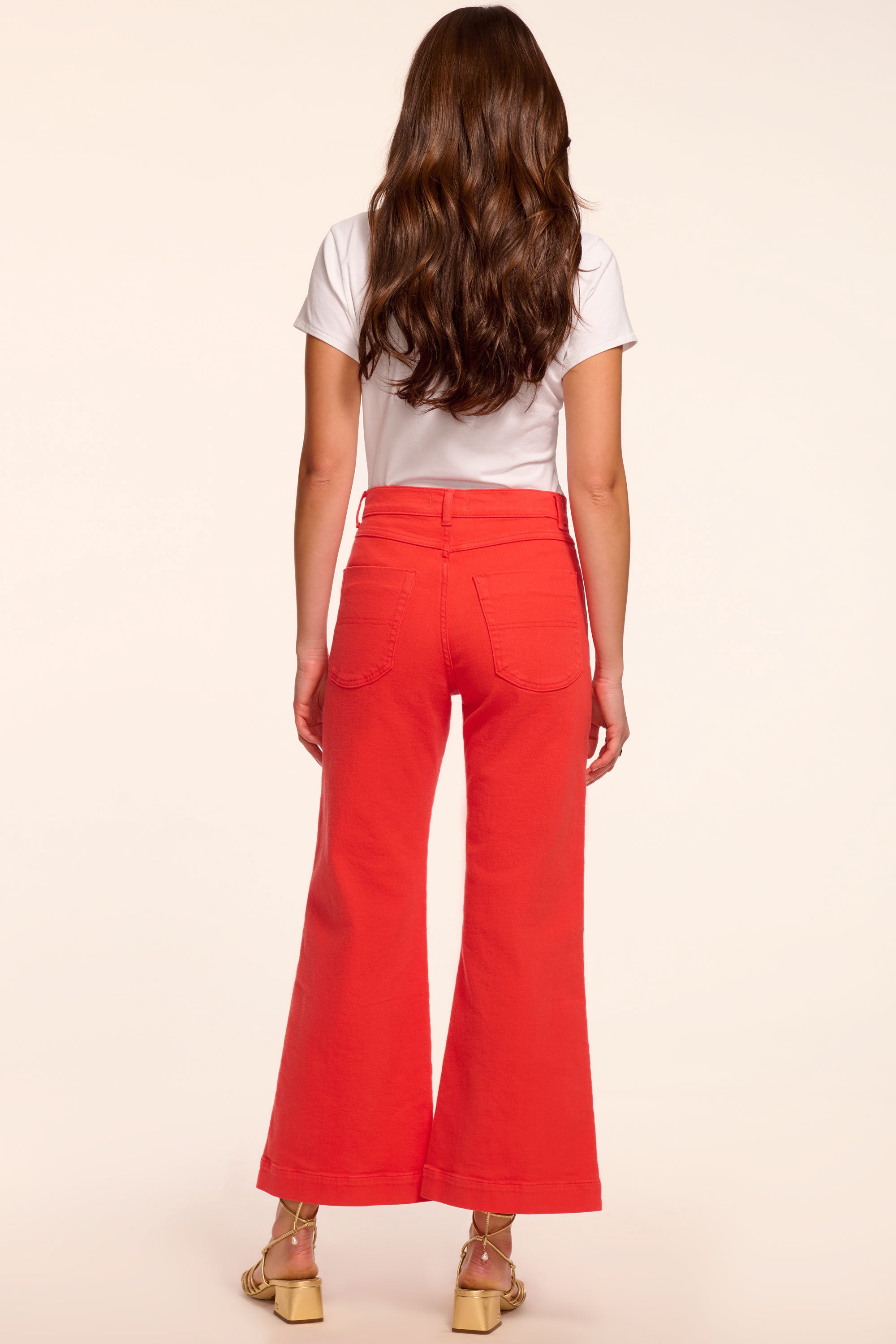 Clifford Cropped Wide Leg Jean in crimson | Ramy Brook
