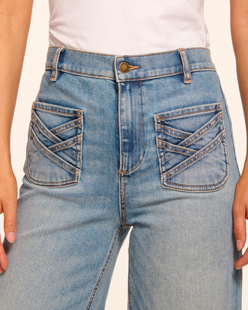 Heidi High-Rise Wide Leg Braided Jean view 3