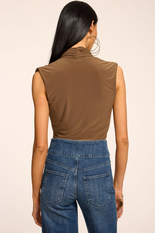 Evie Cropped Jersey Top view 4