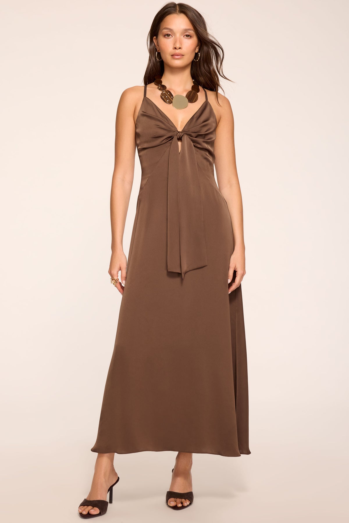 Mckenzie Tie Front Midi Dress view 1