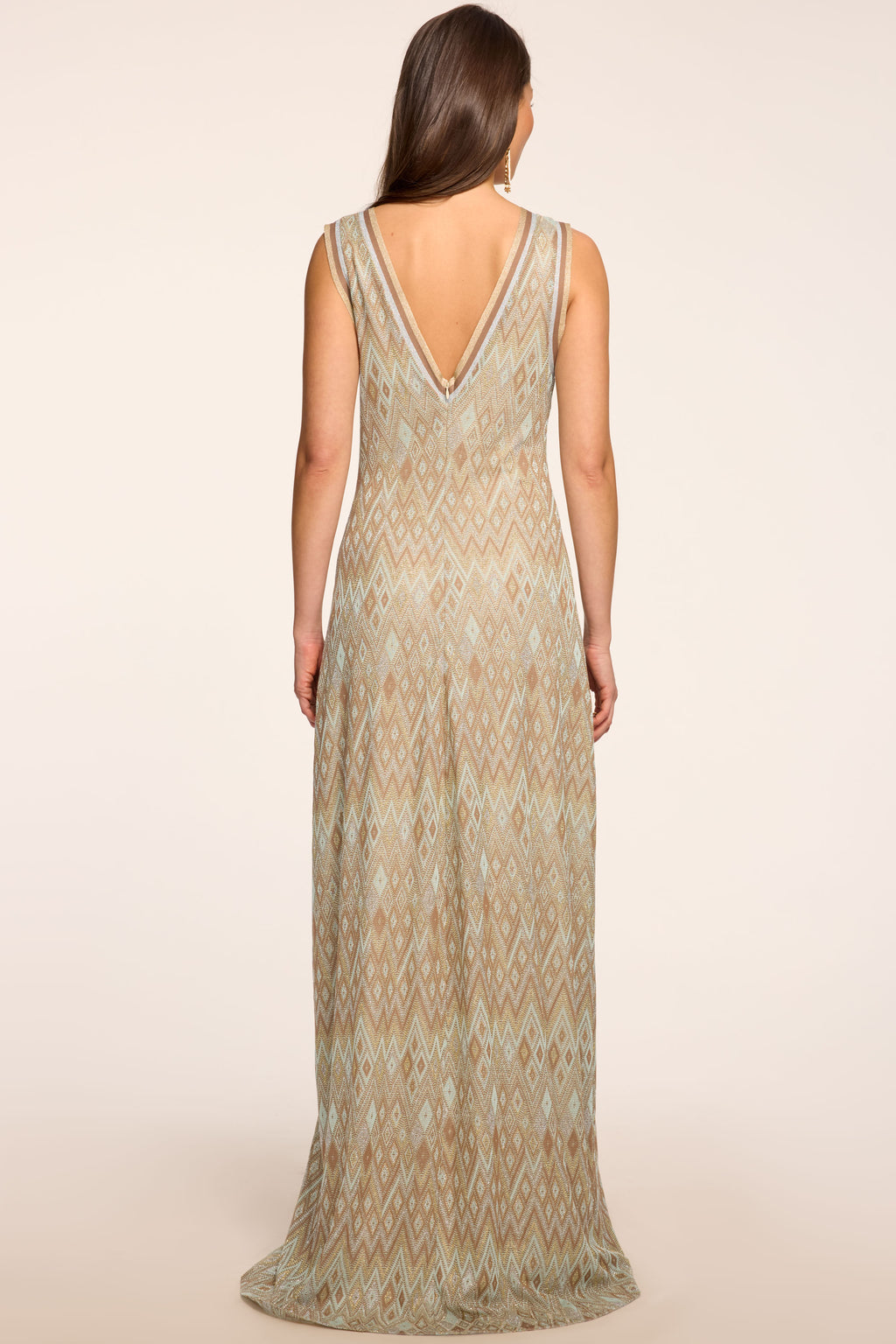 gold knit maxi dress Self-Portrait - Gold Lurex Knit Maxi Dress