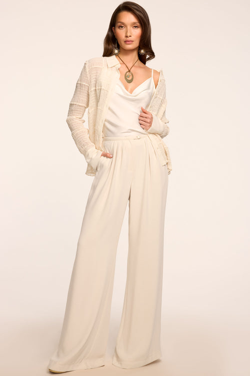 Yasmine Wide Leg Pleated Pant view 5