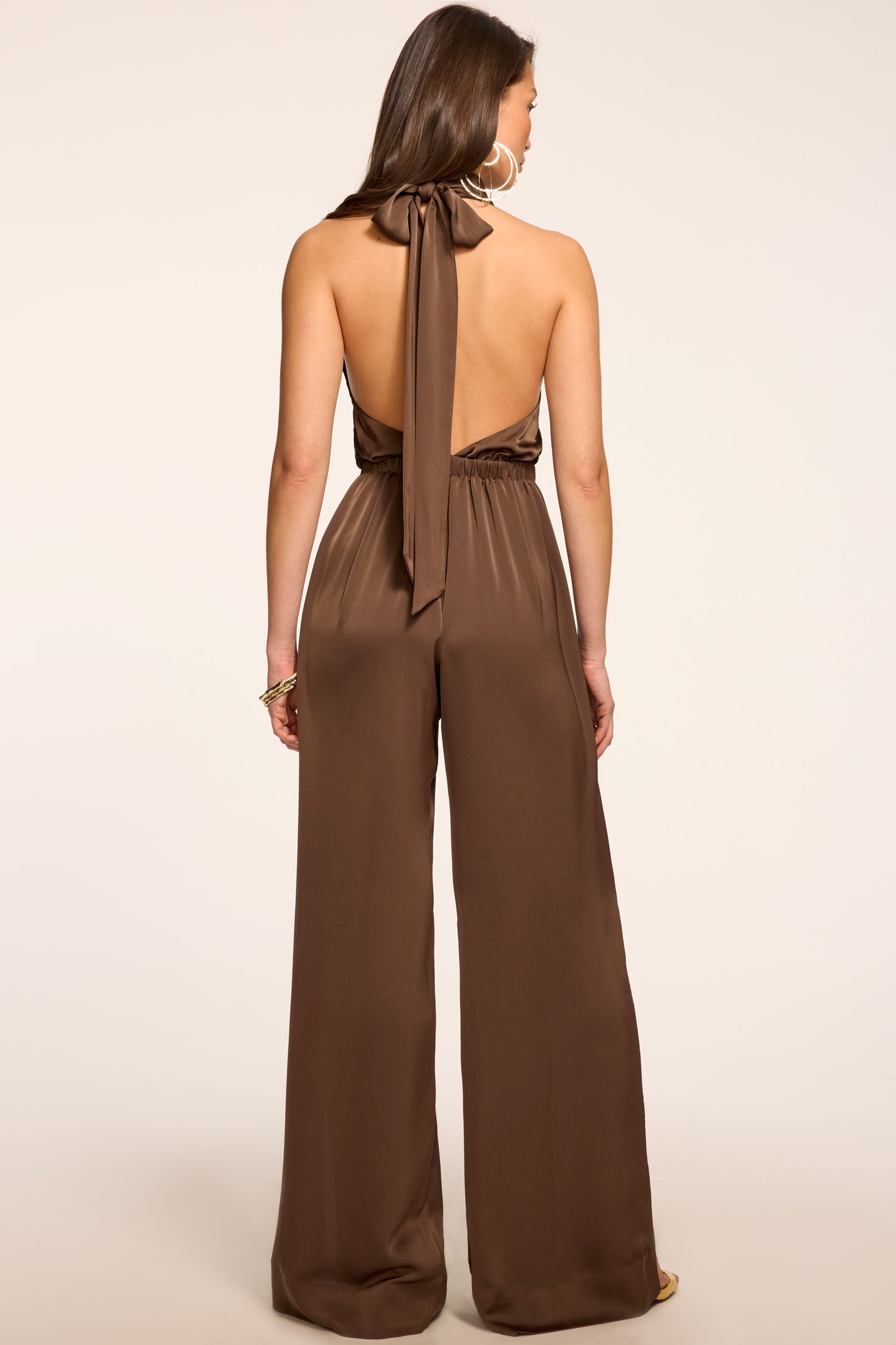 Zahara Cowl Neck Jumpsuit in sepia | Ramy Brook