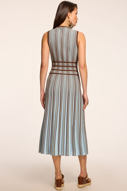 Arlette Striped Knit Midi Dress view 4