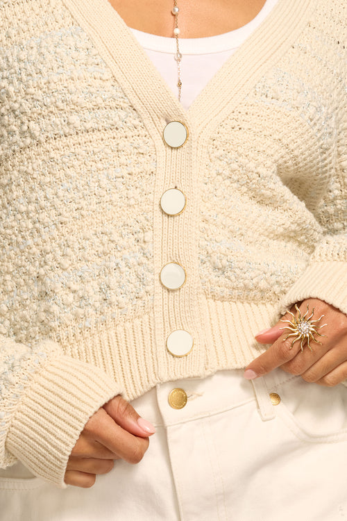 Carly Textured Knit Cardigan view 3