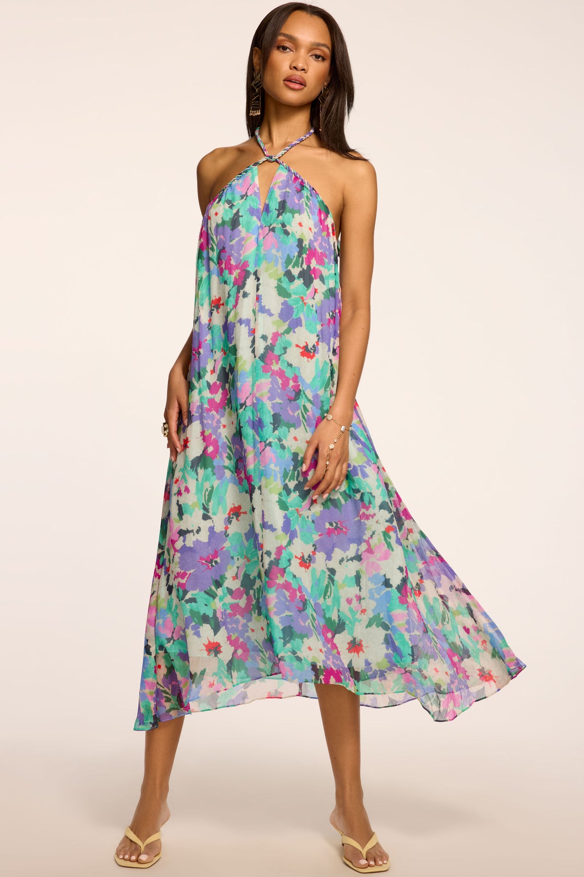 Harley Printed Halterneck Midi Dress view 1