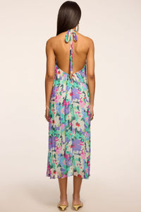 harley midi dress Harley Printed Halterneck Midi Dress in garden mesh