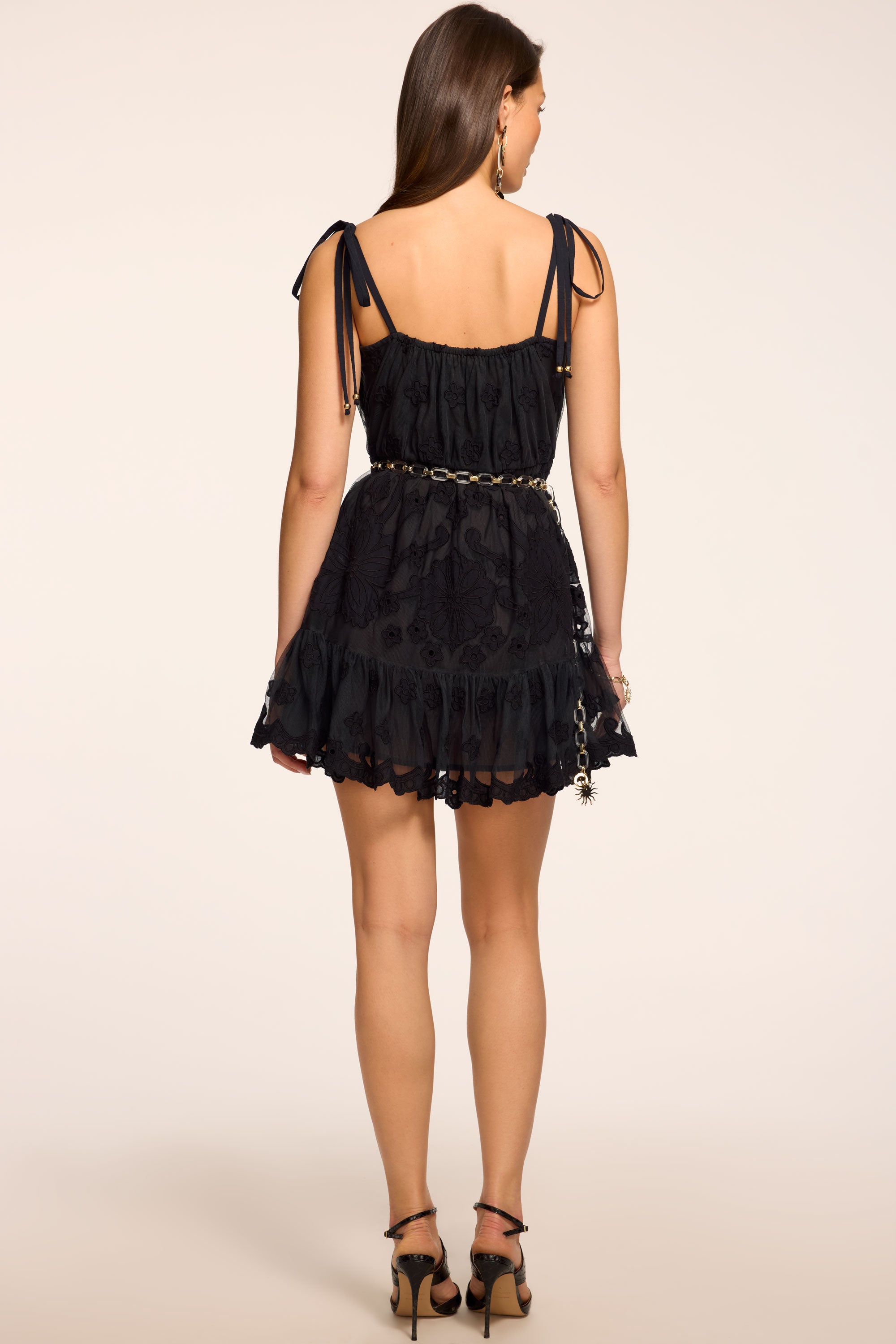 Honor Embroidered Mini Dress in black embroidery | Ramy Brook