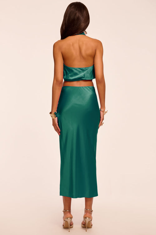 Krisia Silk Slip Midi Skirt view 3