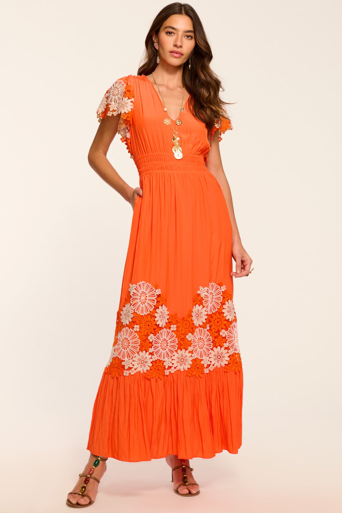 Georgie Embroidered Maxi Dress view 1