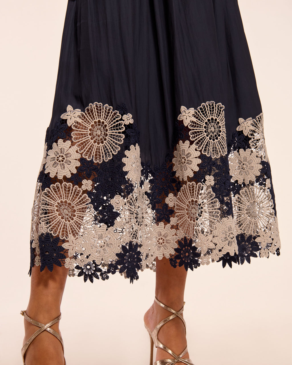 Milani Embellished Strapless Midi Dress in navy | Ramy Brook Milani Embellished Strapless Midi Dress in navy | Ramy Brook