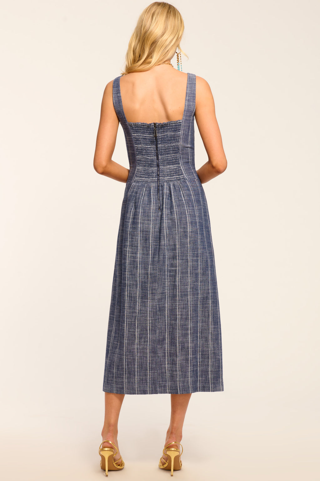 indigo midi dress LEO LIN - Lynn Bustier Midi Dress