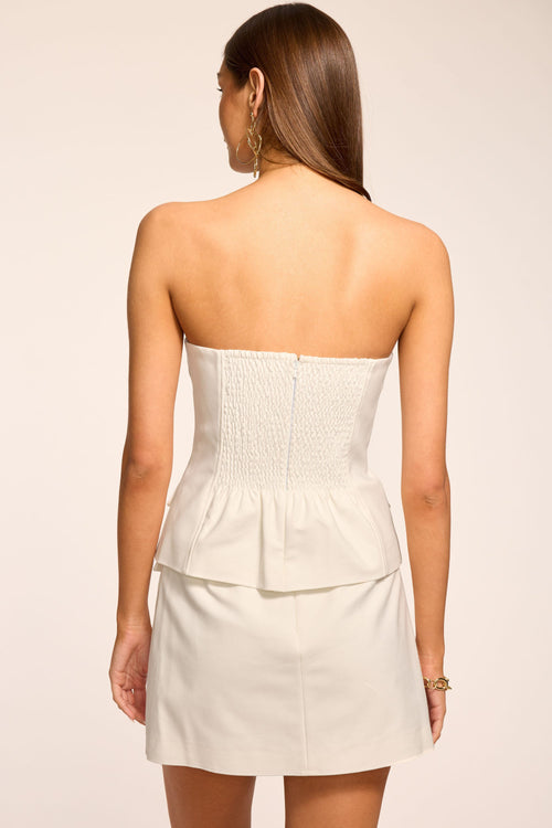 Eva Cotton Tailored Strapless Top view 4