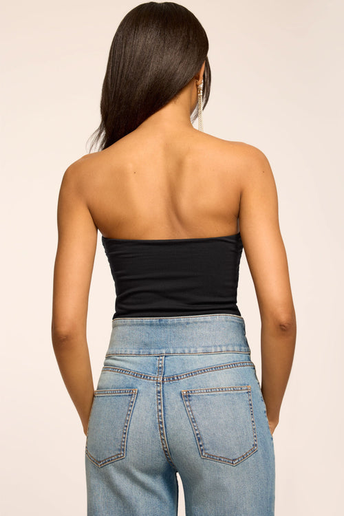 Raya Solid Jersey Tube Top view 3
