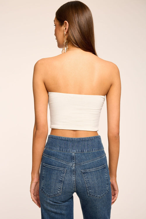 Raya Solid Jersey Tube Top view 3