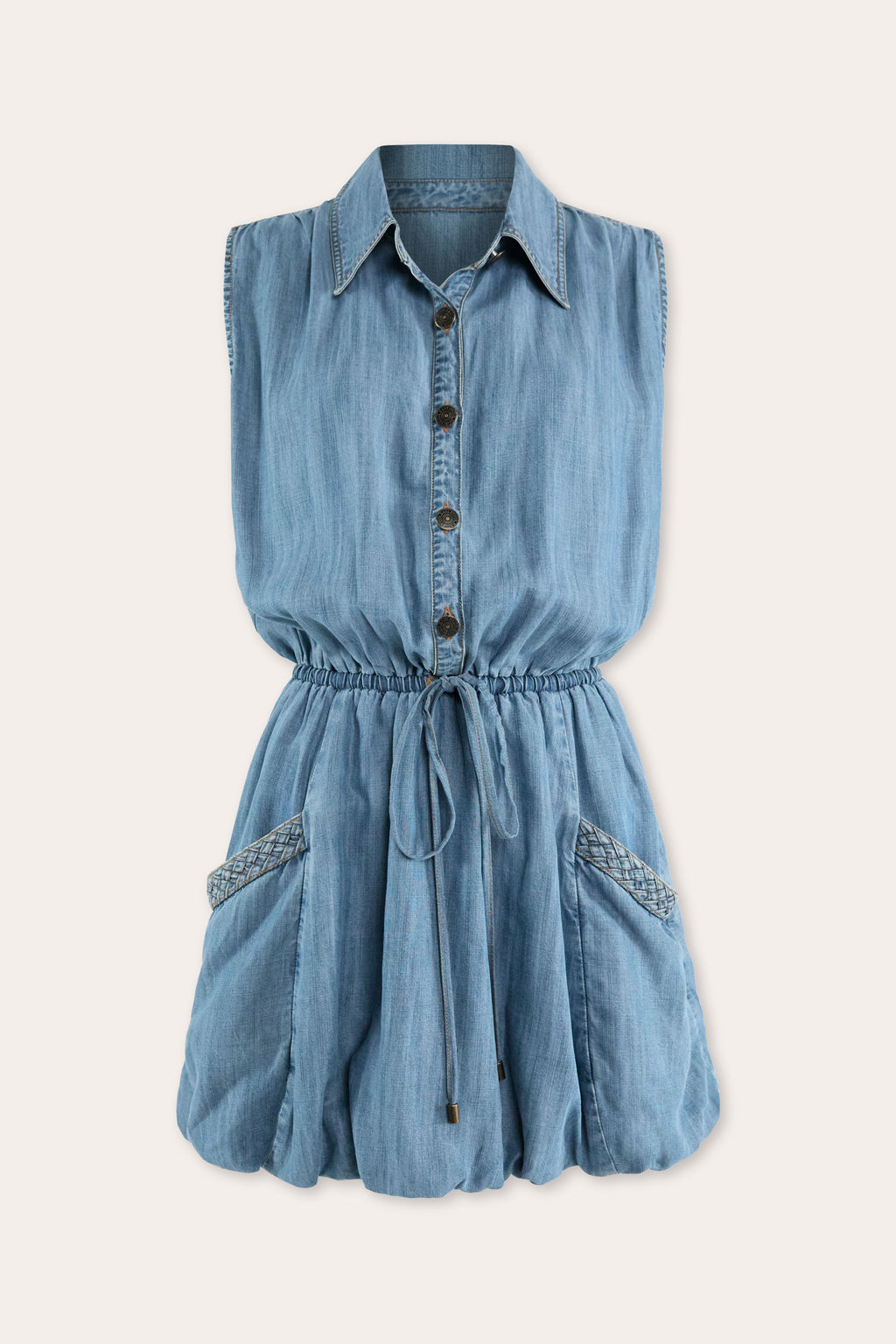 ramy brook dresses Alora Printed Cotton Maxi Dress in White Piazza tie waist Mireya Chambray Mini Dress in