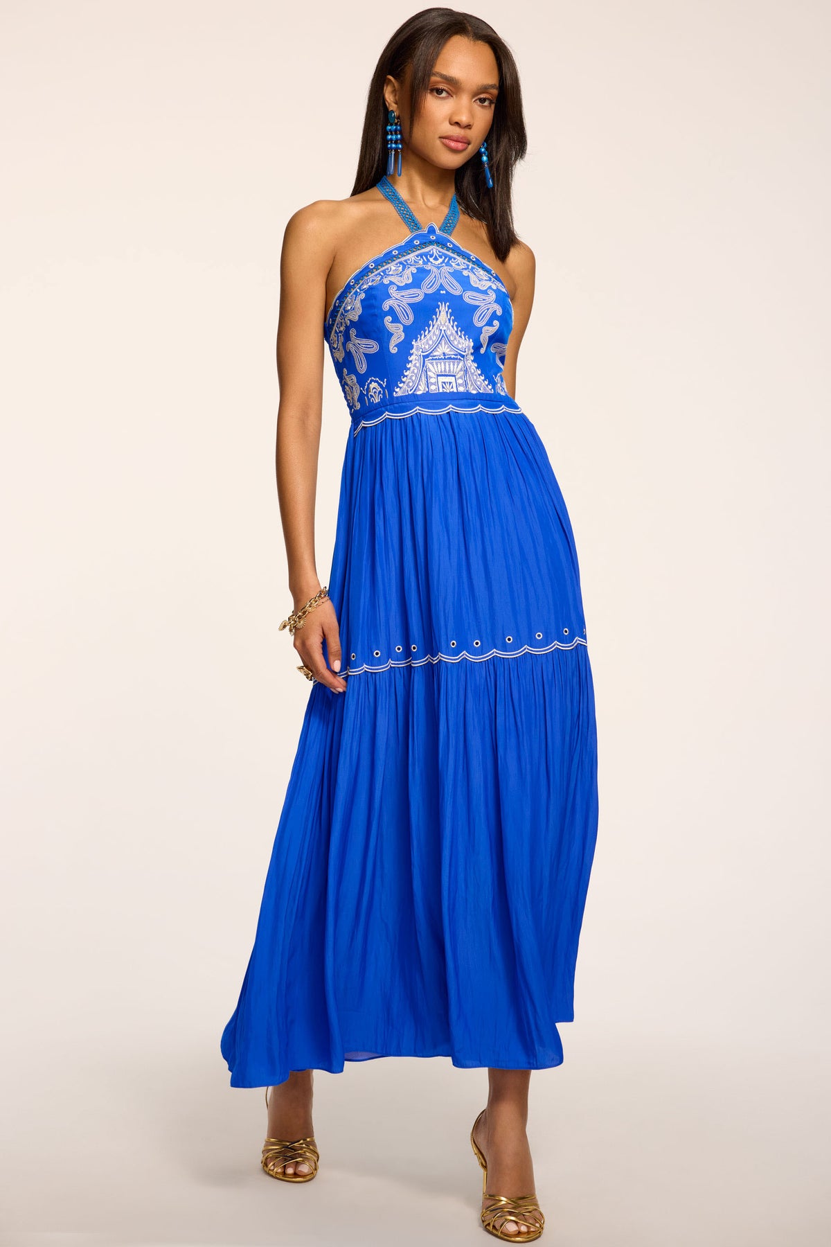 Kenna Embroidered Midi Dress view 1