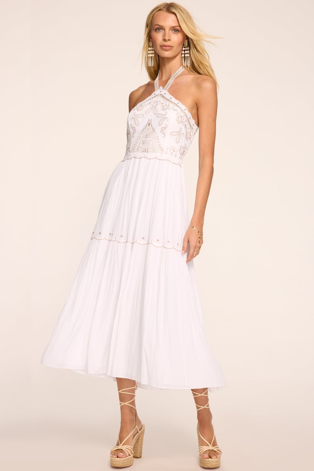 Kenna Embroidered Midi Dress view 1