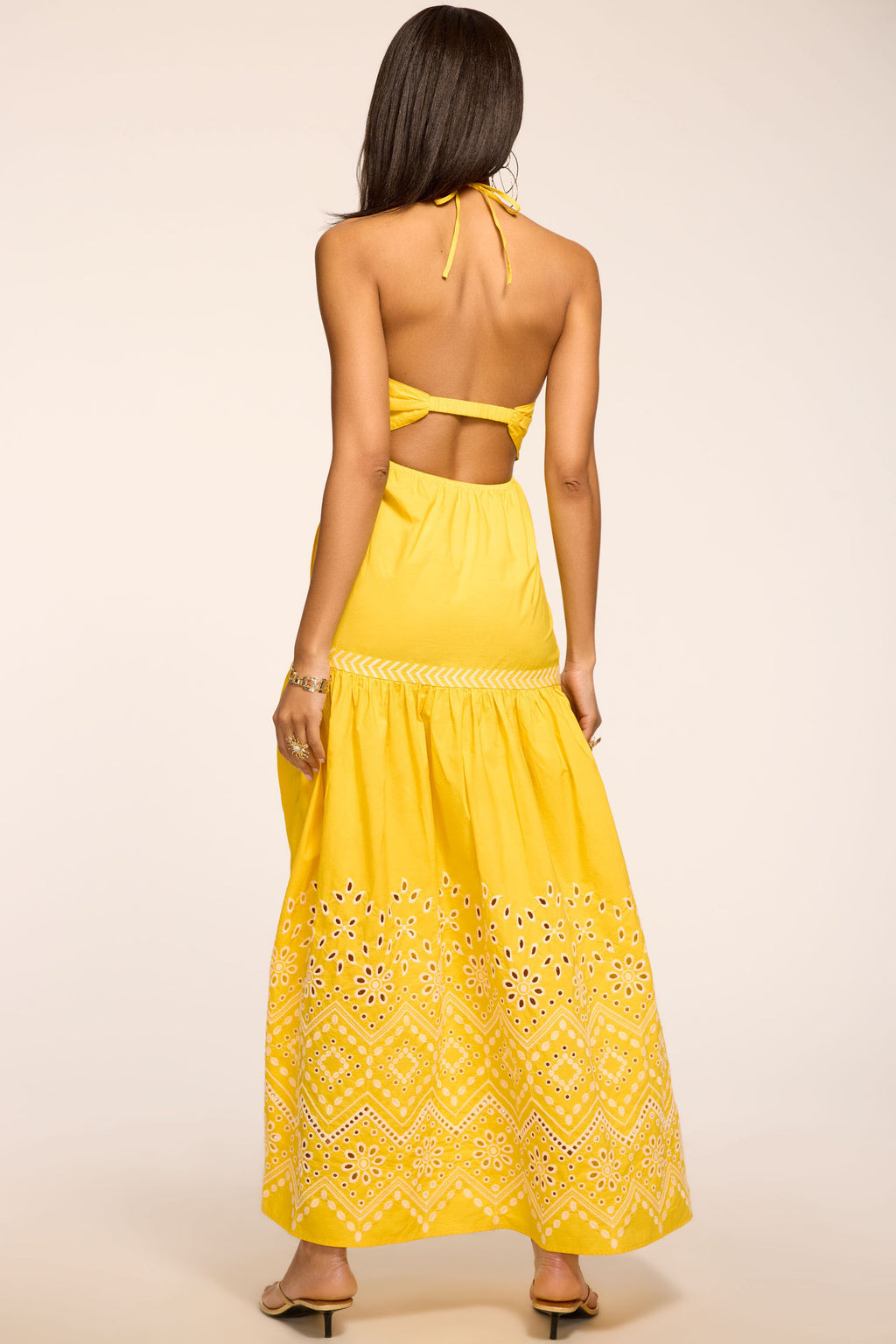 Ramy Brook Amaris Embroidered Maxi Dress in Sunshine