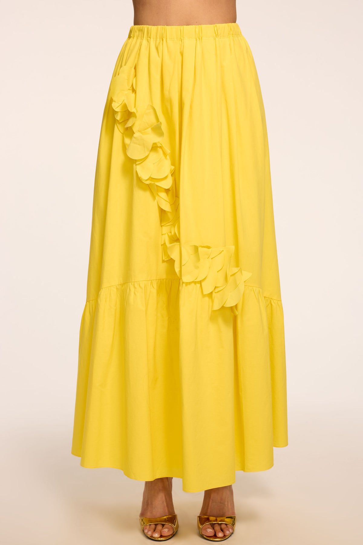 Bridget Embellished Cotton Midi Skirt view 1