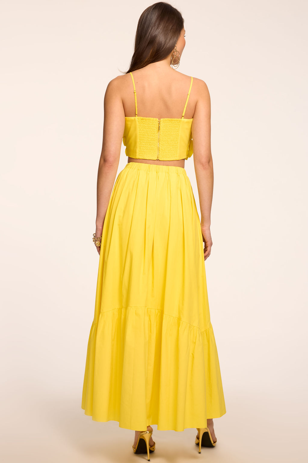 Bridget Embellished Cotton Midi Skirt in sunshine | Ramy Brook Bridget Embellished Cotton Midi Skirt in sunshine | Ramy Brook