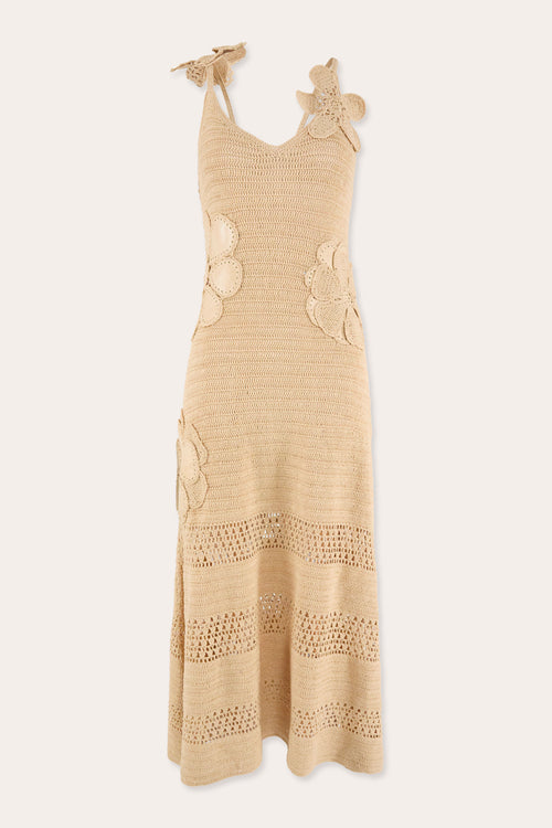 Camille Crochet Knit Midi Dress view 6