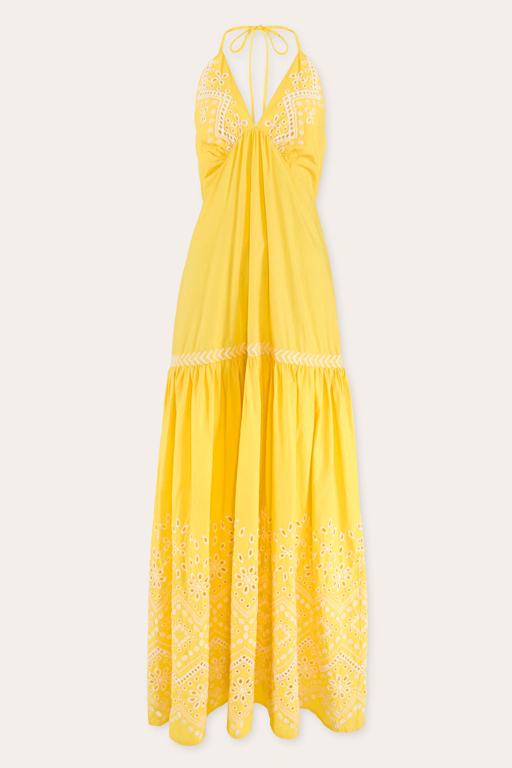 Amaris Embroidered Maxi Dress in sunshine