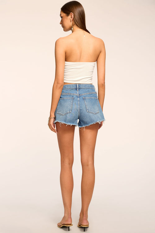 Bria Studded Denim Short view 5