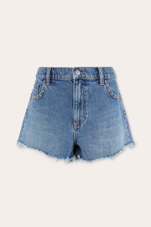 Bria Studded Denim Short view 6