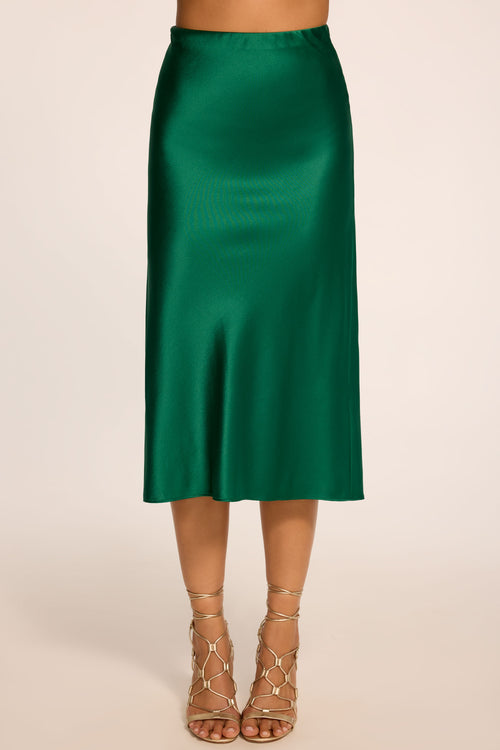 Krisia Silk Slip Midi Skirt view 1