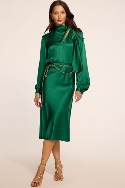 Krisia Silk Slip Midi Skirt view 2