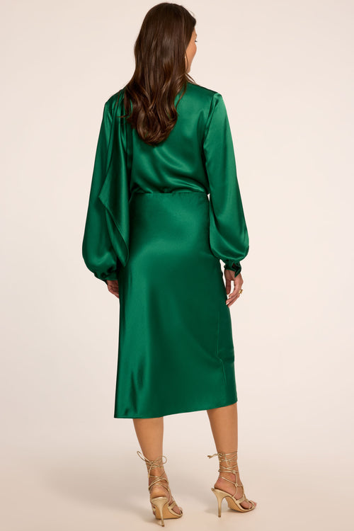 Krisia Silk Slip Midi Skirt view 4
