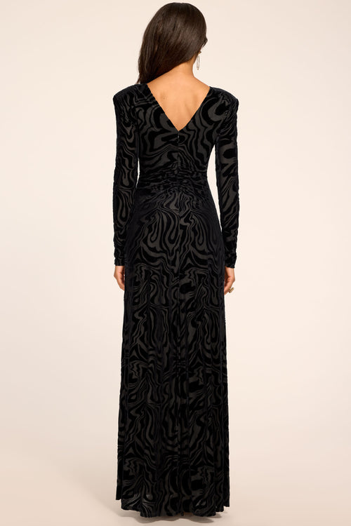 April Burnout Long Sleeve Maxi Dress view 4
