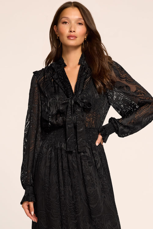 Megan Printed Long Sleeve Midi Dress view 2