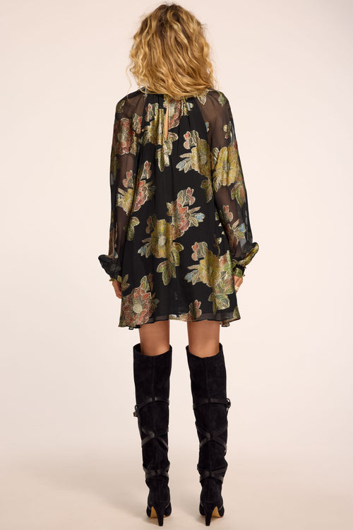 Isabel Printed Long Sleeve Mini Dress view 4
