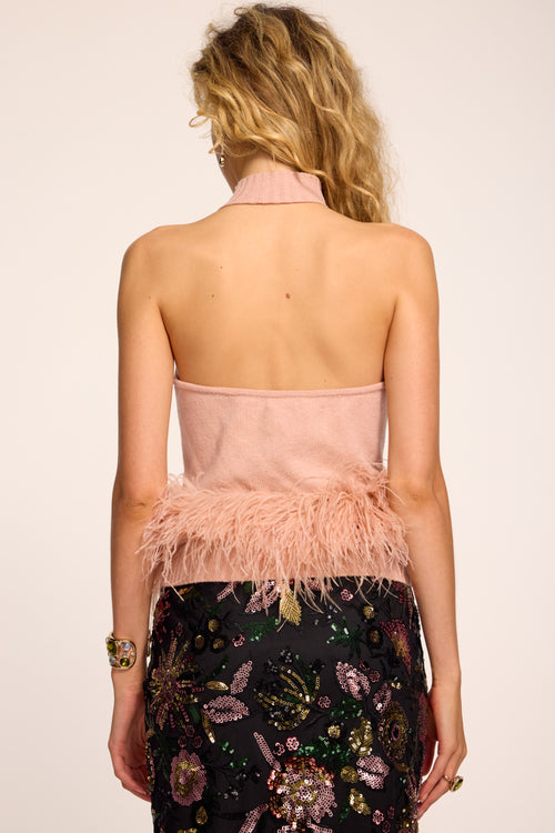 Kelly Embellished Halter Neck Sweater view 3