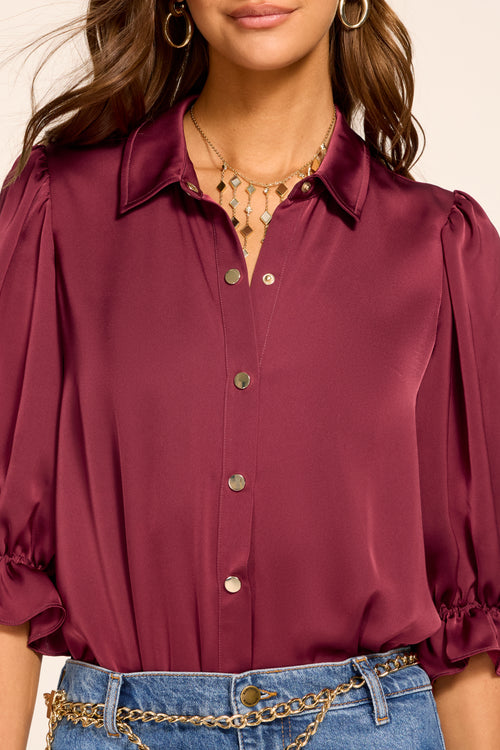 Dina Button Down Bodysuit view 3