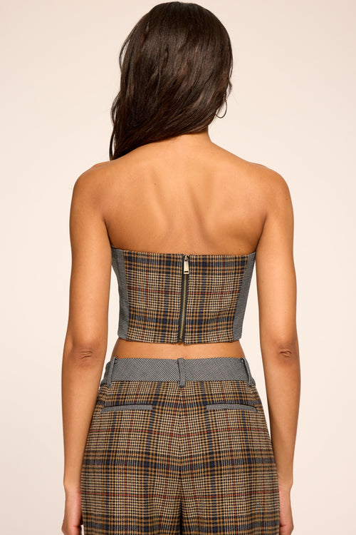 Bailey Printed Cropped Corset Top view 4